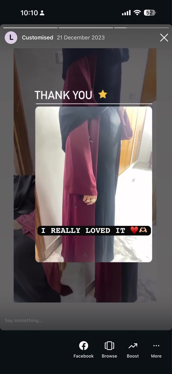 Customer review screenshot