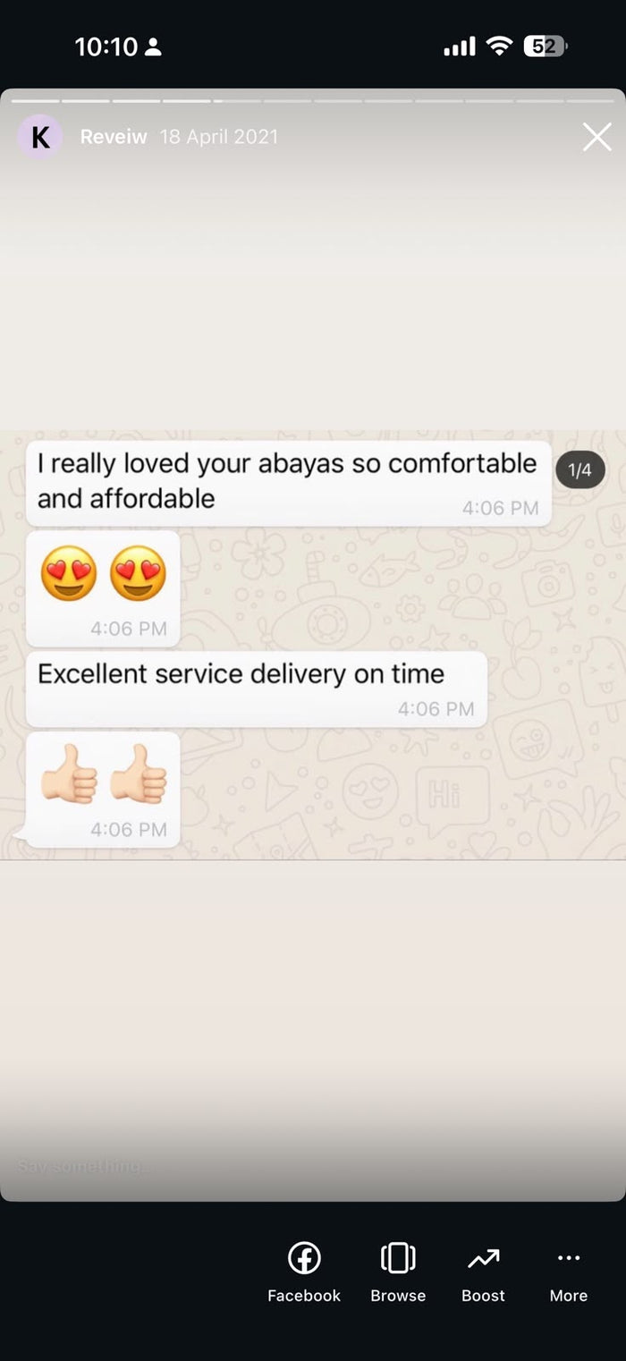 Customer review screenshot